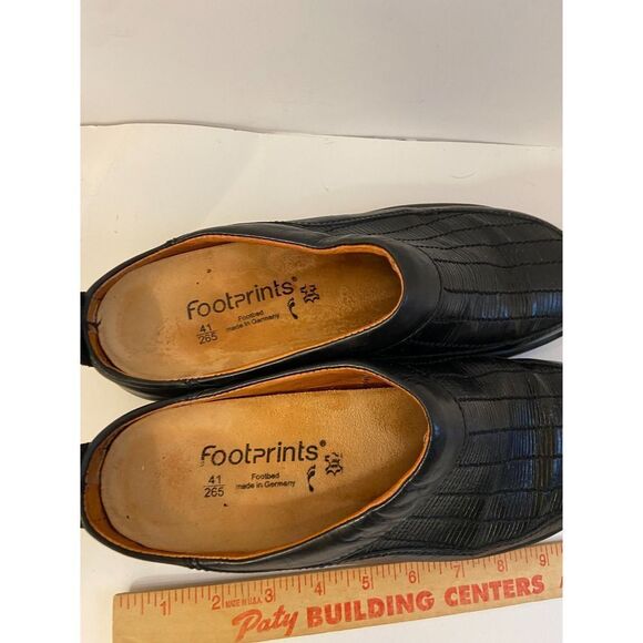FootPrints Birkenstocks Black Tooled Animal Print Loafers size 41 USA 11 - Picture 5 of 8